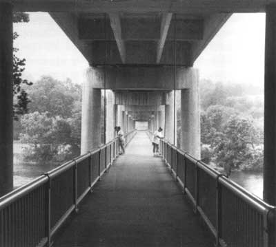 walkway under James River Bridge