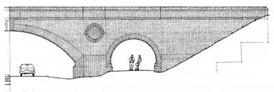 sketch of underpass