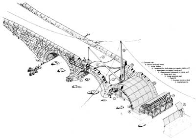 sketch of bridge construction