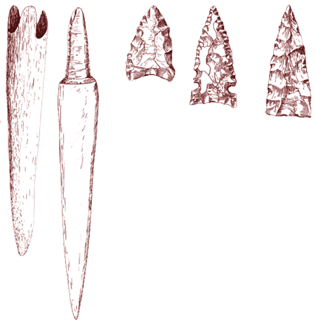 stone and bone points