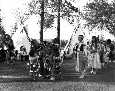 Spokane tribal members