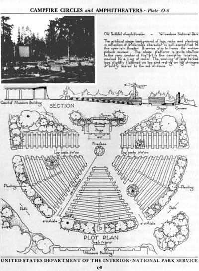 diagram of campfire circle and amphitheater