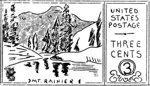 Mount Rainier stamp