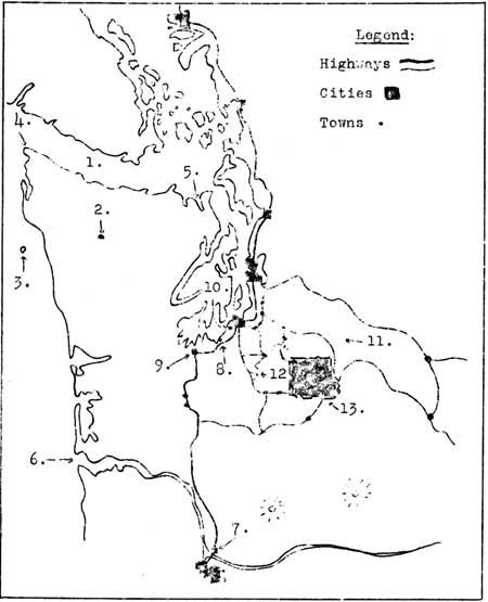 map of western Washington