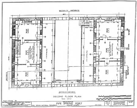 Floor plans of the Pipe Spring Fort