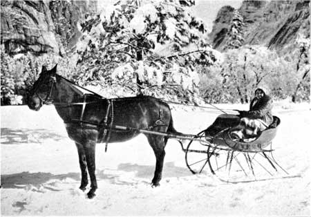 horse-drawn sleigh