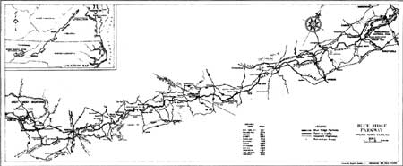 map of Blue Ridge Parkway