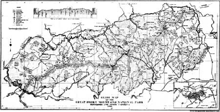 map of Great Smoky Mountain NP