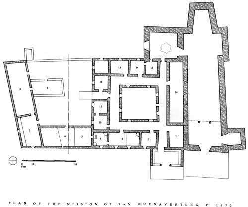 Plan of San Buenaventura and its convento