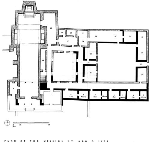 Plan of the second reconstruction of
Abó