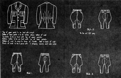 drawing of NPS uniform