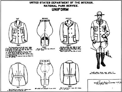 drawing of NPS uniform