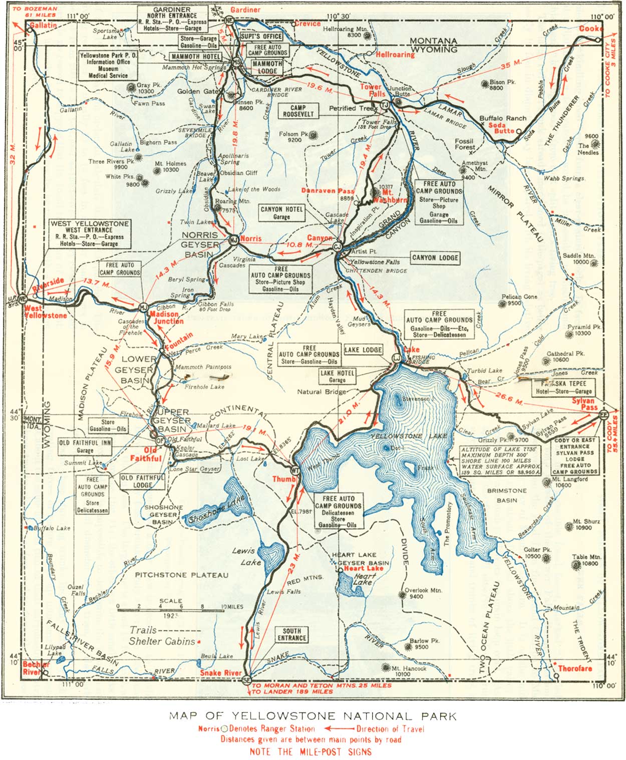 map of yellowstone attractions Yellowstone Np Fossil Forests Of The Yellowstone National Park map of yellowstone attractions