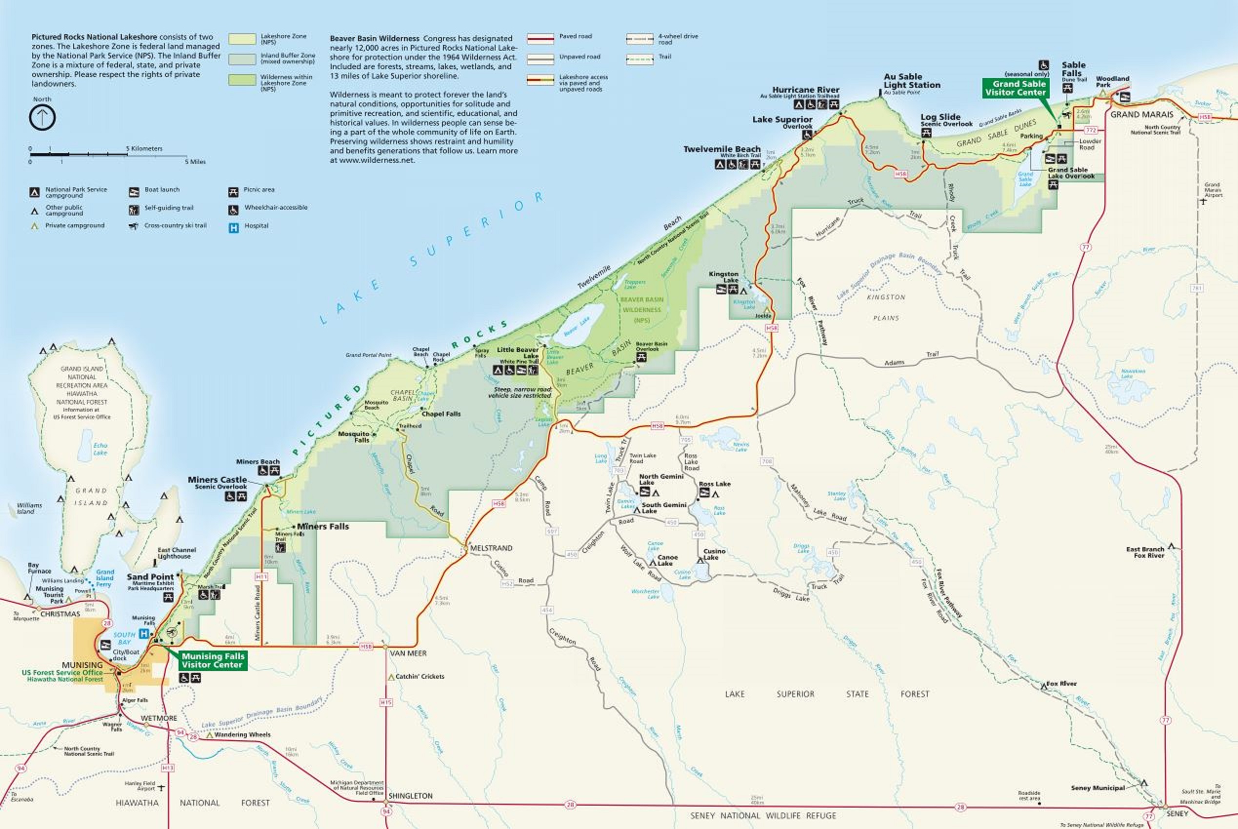Pictured Rocks National Lakeshore Map Map Of The Worl - vrogue.co