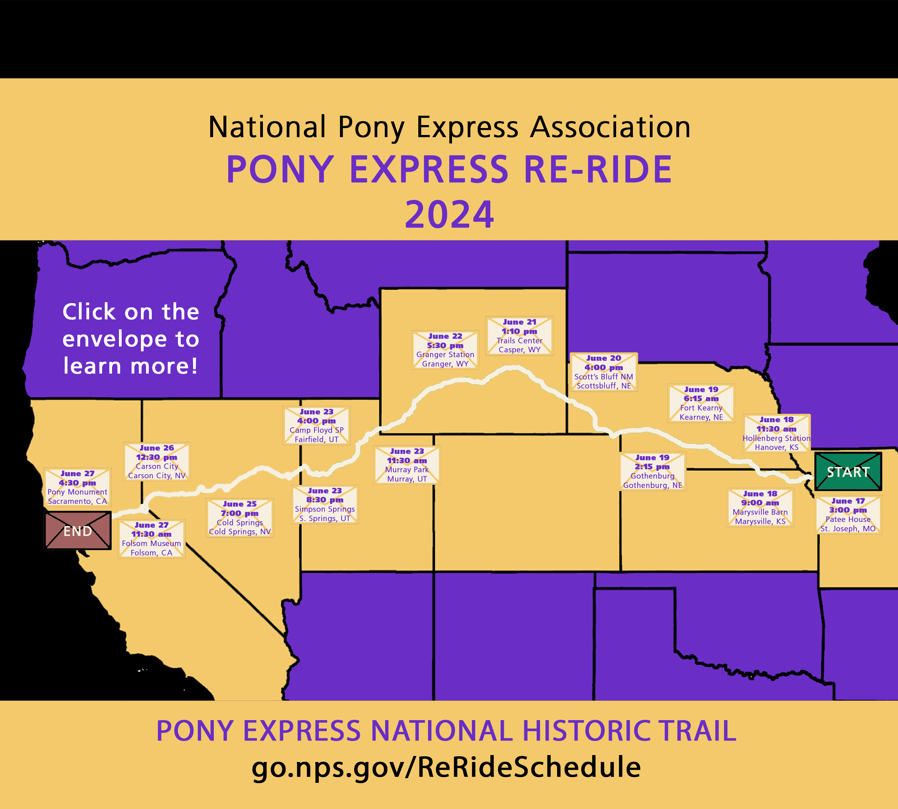 See the Pony Express Re-Ride (U.S. National Park Service)