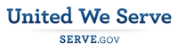 Logo for United We Serve/serve.gov