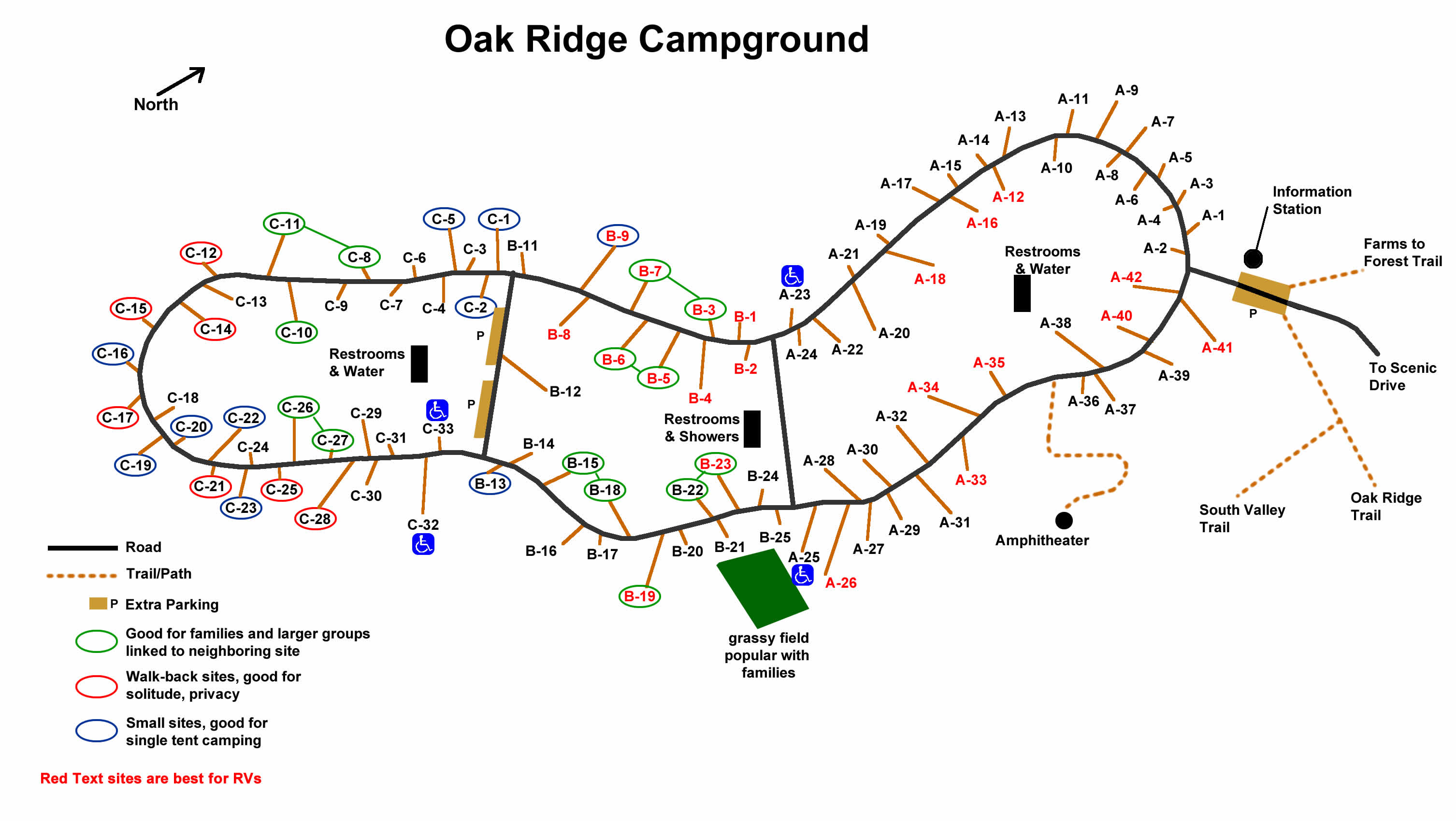 Oak Ridge Campground Map 2019 