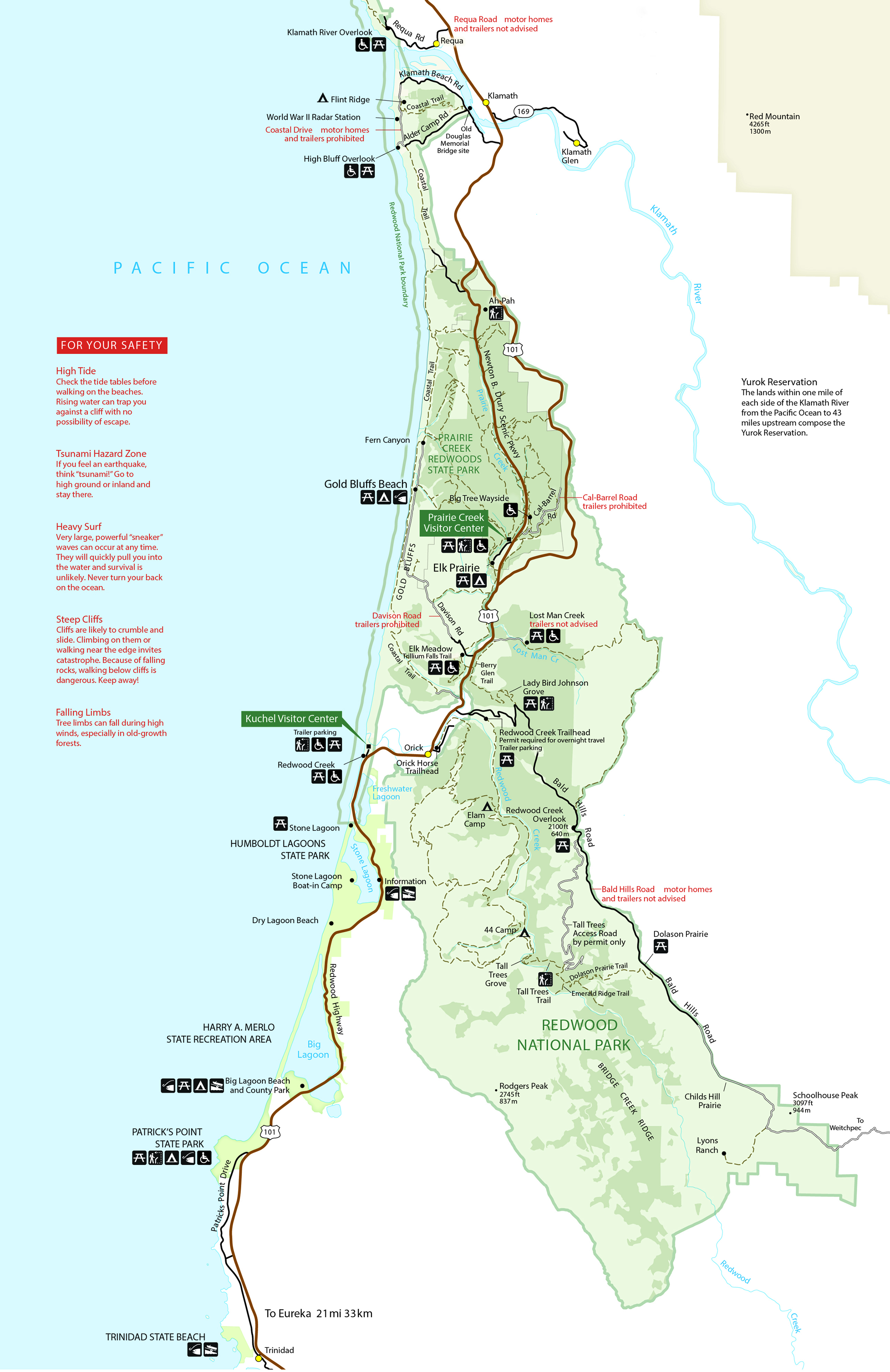 Map Of Redwoods National Park Maps   Redwood National and State Parks (U.S. National Park Service)