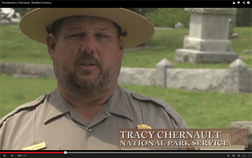 ranger in historic cemetery