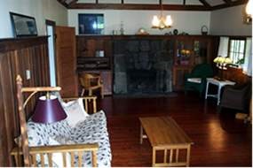Photo interior of William Allen White cabin.
