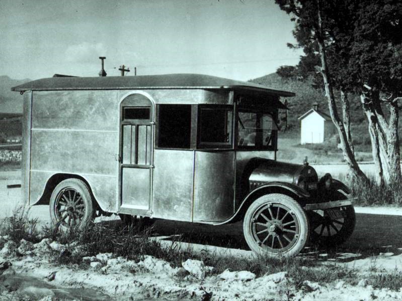 a photo of a vintage RV