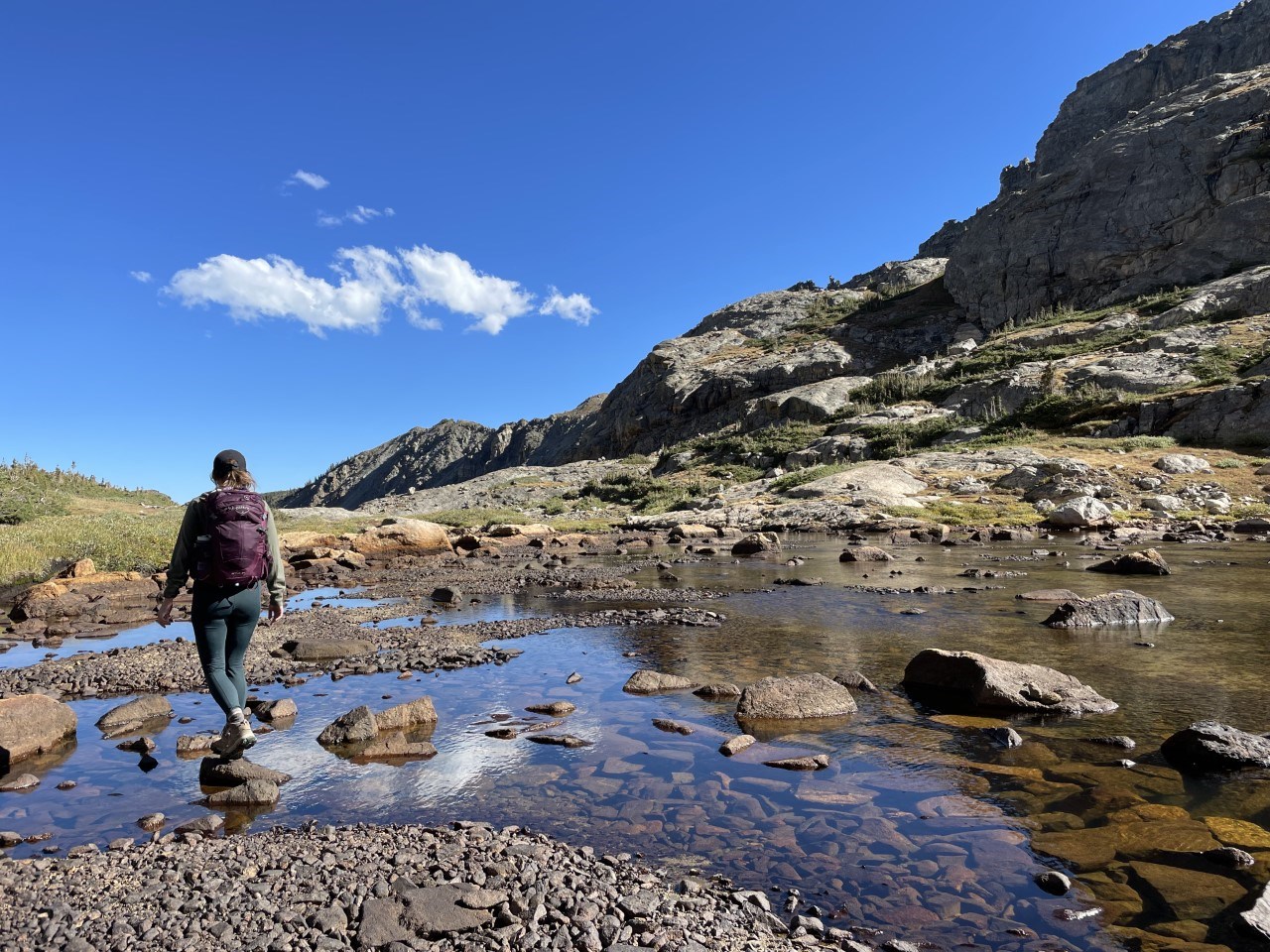 Hiker below Cony Lake