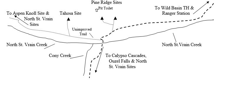 Drawing of Pine Ridge Campsite Location