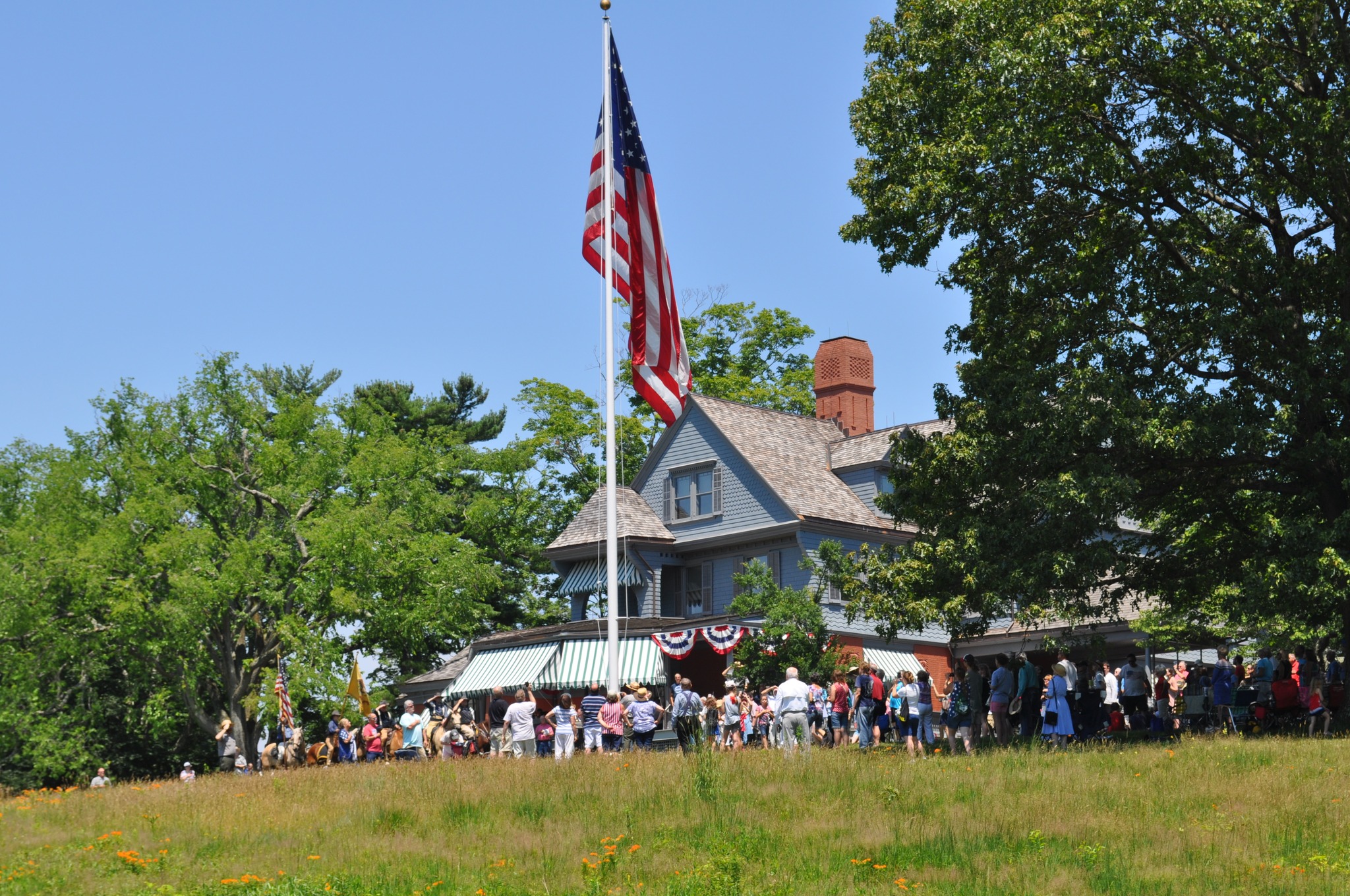 Visitors Observe the 4th of July at Sagamore Hill