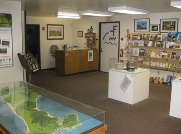 View of front desk at old visitor center