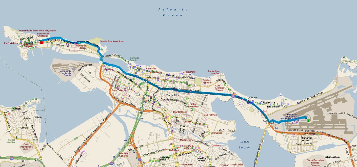 map of cruise port san juan puerto rico
