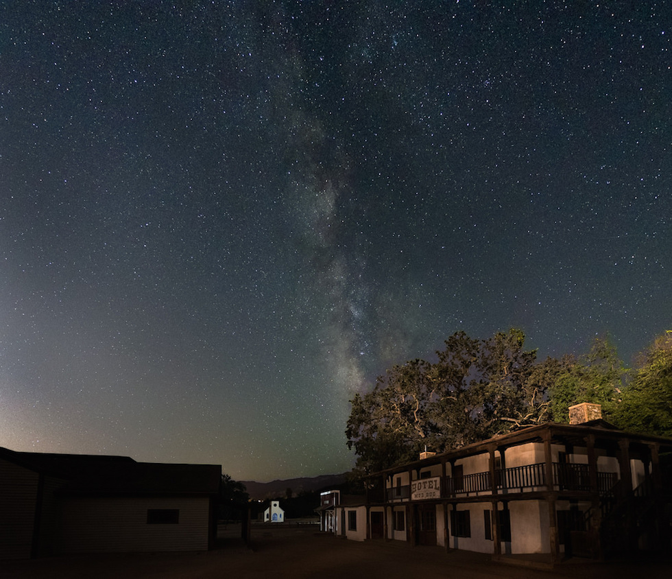 The Milky Way, as seen from Western Town in Paramount Ranch, Agoura Hills, CA