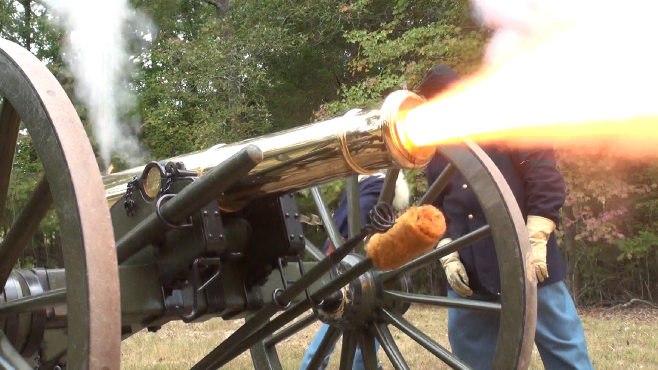 cannon being fired