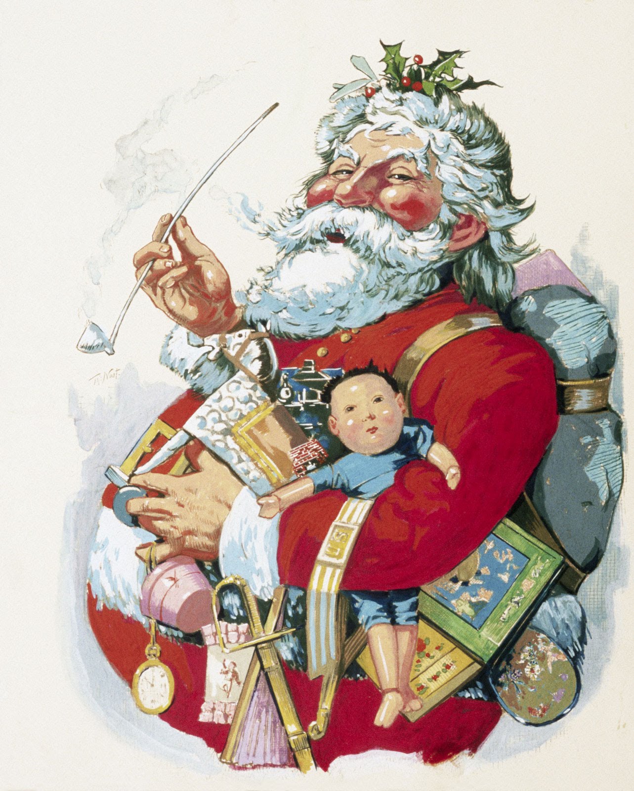 A drawing of Santa from 1881