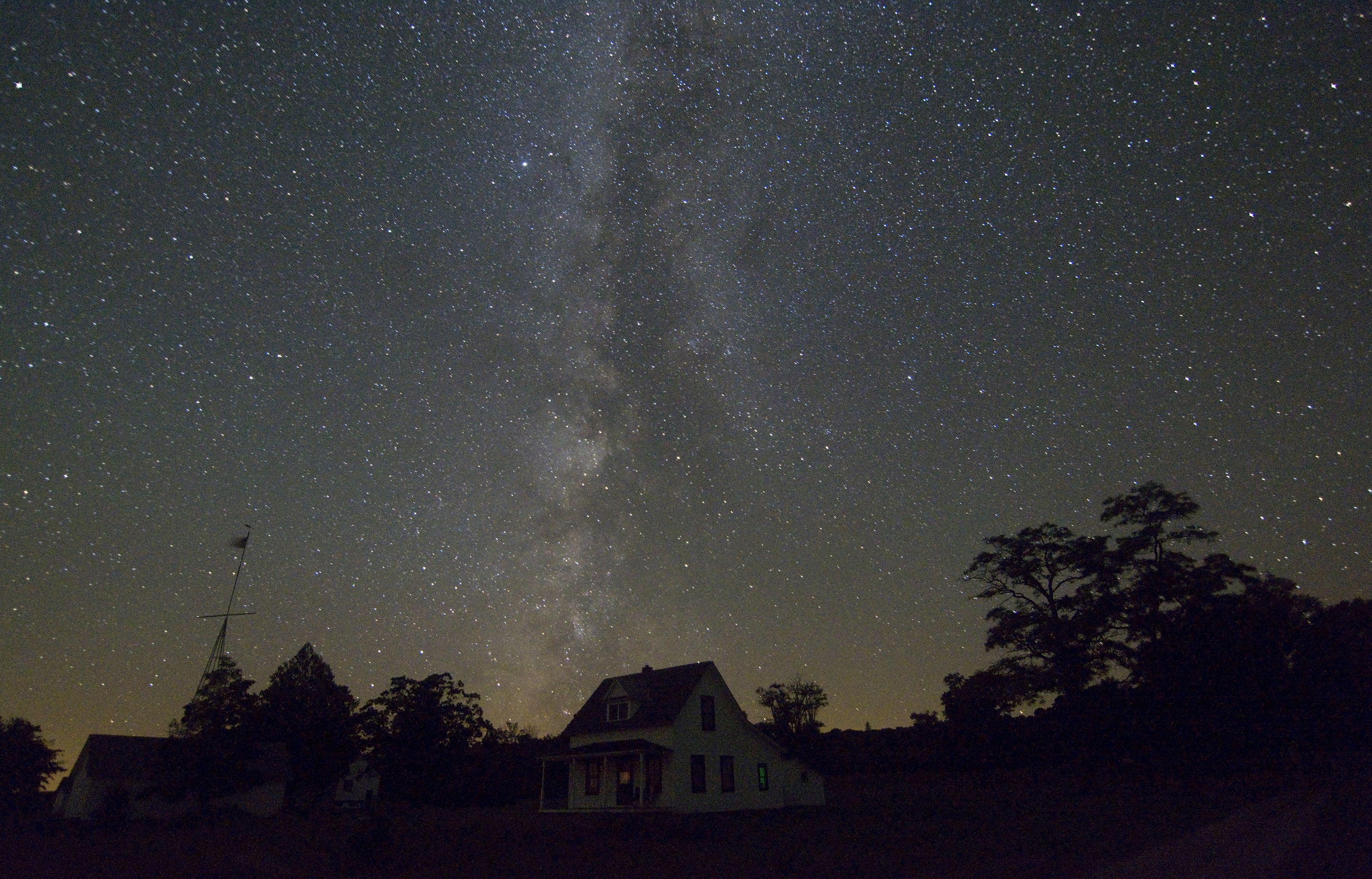 Milky way shimmers above NMI village