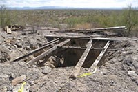 lt= mine opening in the desert