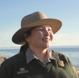 Jeanette Koelsch in her National Park Service uniform.