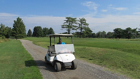 University of Pennsylvania students use golf carts to conduct research at East Potomac Park