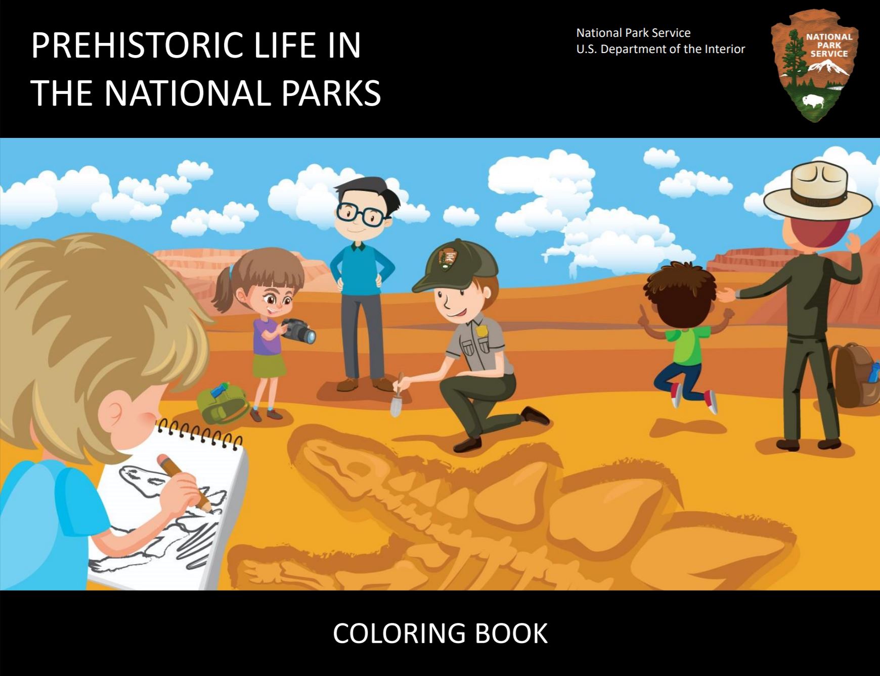Download Prehistoric Life Coloring Book Fossils And Paleontology U S National Park Service