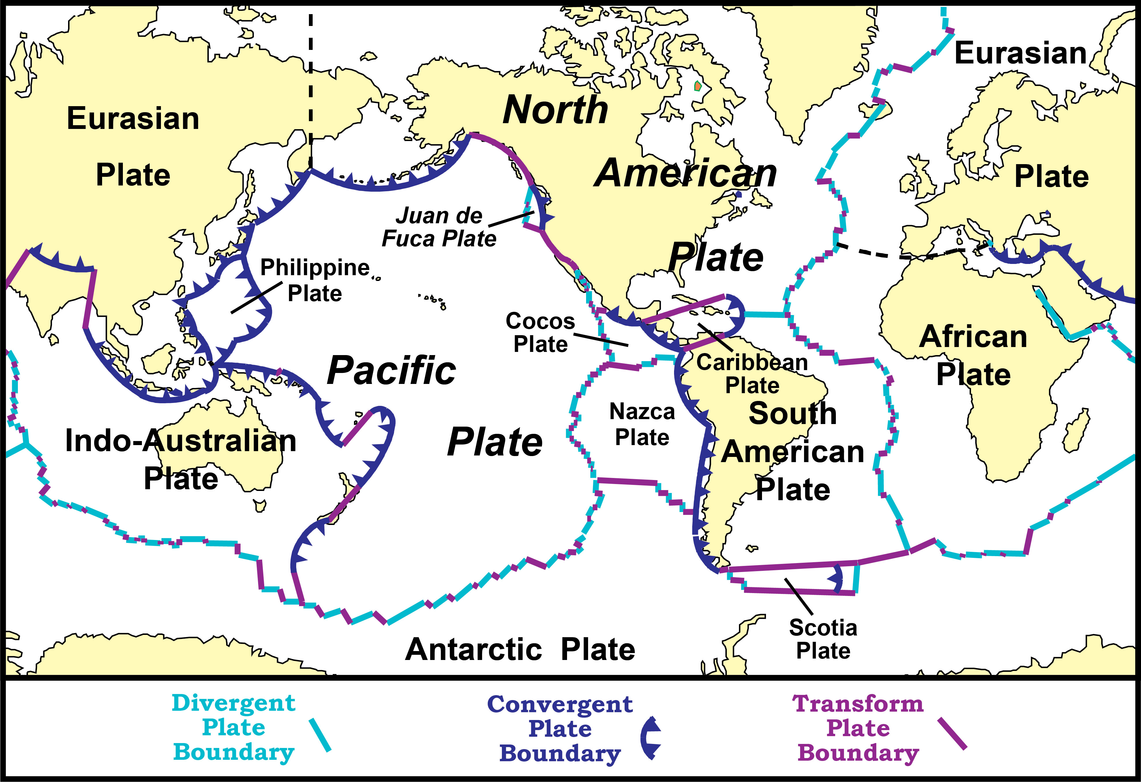 world map of plate boundaries Evidence Of Plate Motions Geology U S National Park Service world map of plate boundaries