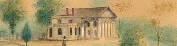 Arlington House Watercolor By Benson J. Lossing