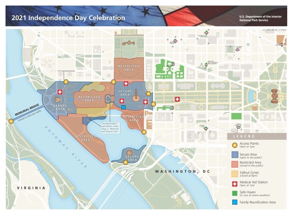 Layout Of Washington Dc Mall Maps - Washington, Dc, Fourth Of July Celebration (U.s. National Park  Service)
