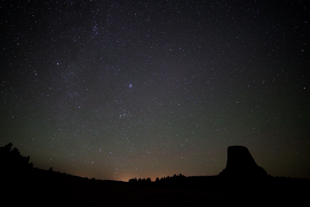 Airglow over Devils Tower National Monument