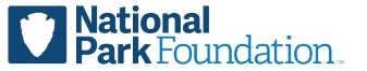 NPF logo National Park Foundation logo, white arrowhead with dark blue square around it