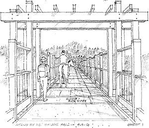 A concept design drawing featuring a portion of the trail.