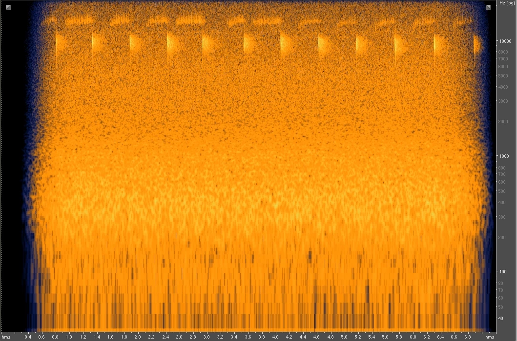 SpottedBat Spectrogram shows sound waves of a spotted bat's call
