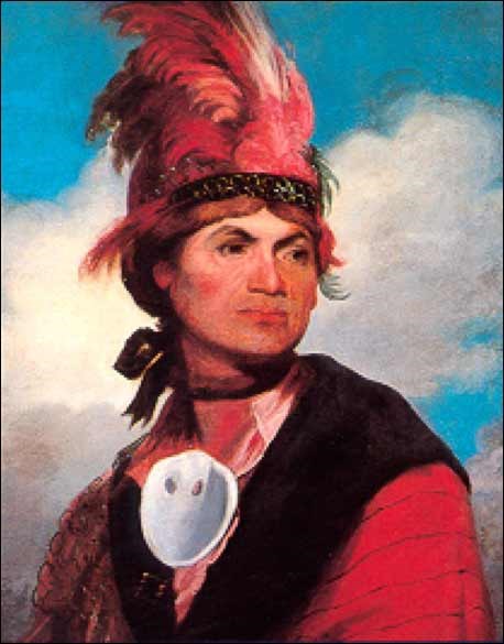 Painting of Thayendanegea (Joseph Brant) by Gilbert Stuart, 1785 Painting of Thayendanegea (Joseph Brant)