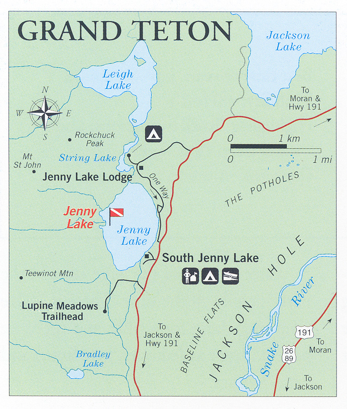 Jackson Hole Grand Teton National Park Map