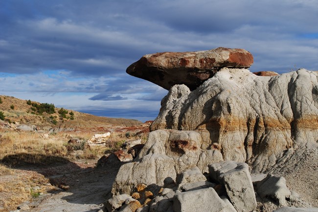 Geology formation with blue sky in the background.