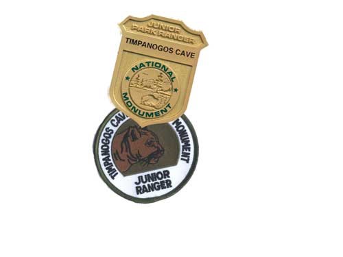 Timpanogos Cave Junior Ranger Badge and Badge