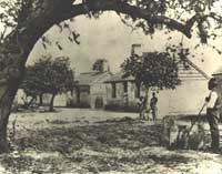 Tilled area in front of a slave cabin